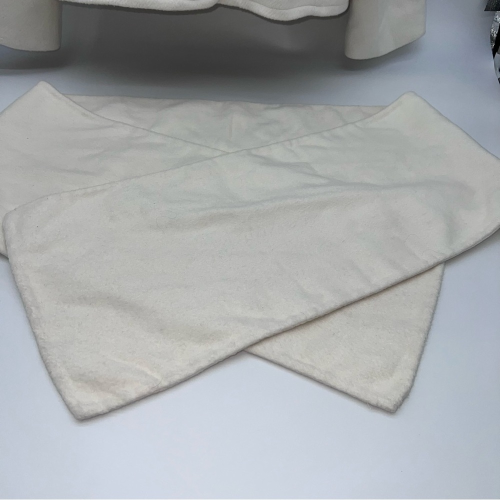 Abercrombie & Fitch Short Wool Blend Jacket w/Detachable Scarf Collar- size L - Picture 3 of 16